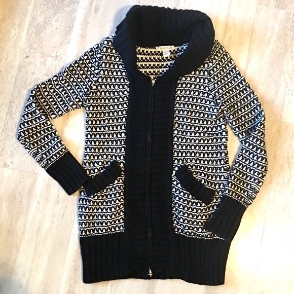 chunky zip cardigan